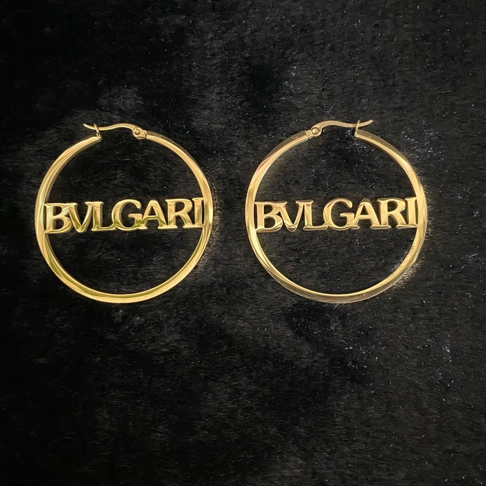18K Gold Luxury Hoop Earrings